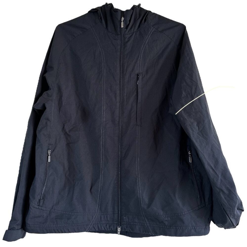 Royal Robbins Full Zip Hooded Jacket Outdoor Breathable Hiking Black Large